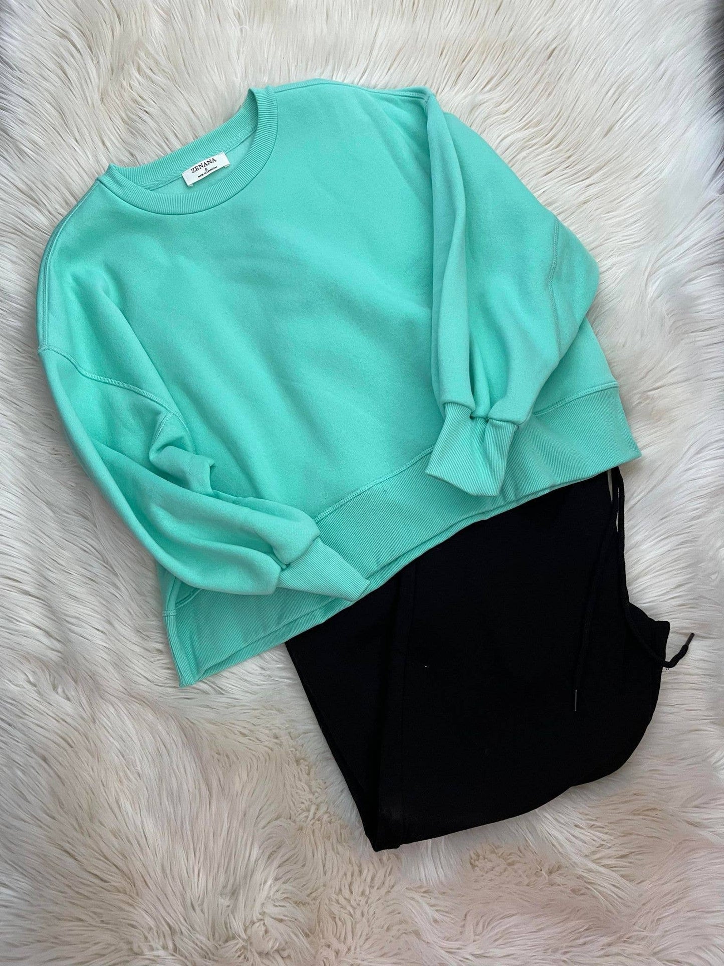 Mint Zenana Crewneck