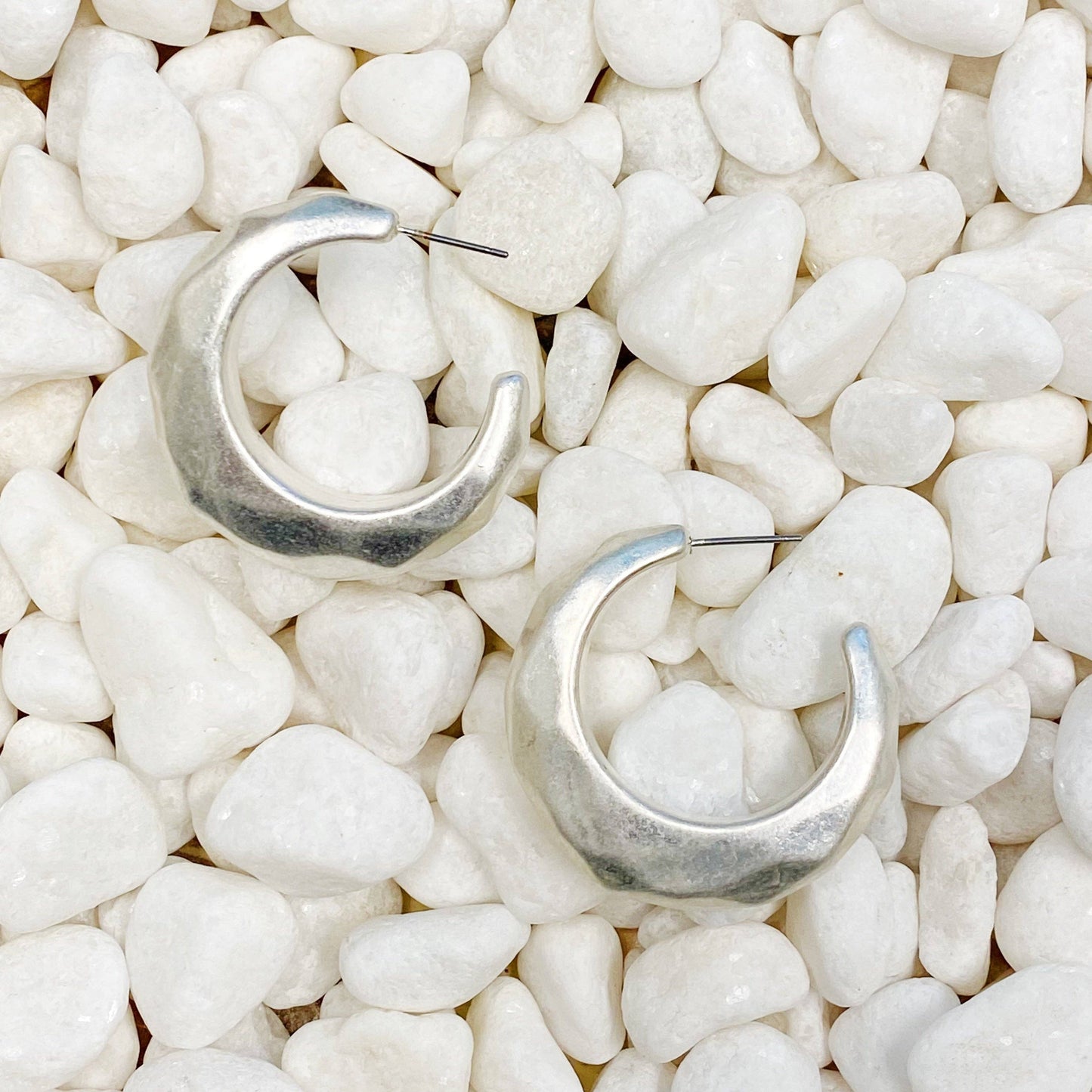 Monroe Faceted Hoop Earrings