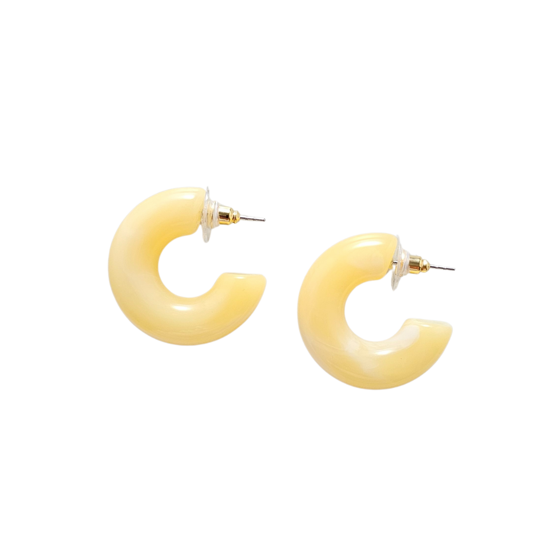 Chloe Hoops - Yellow