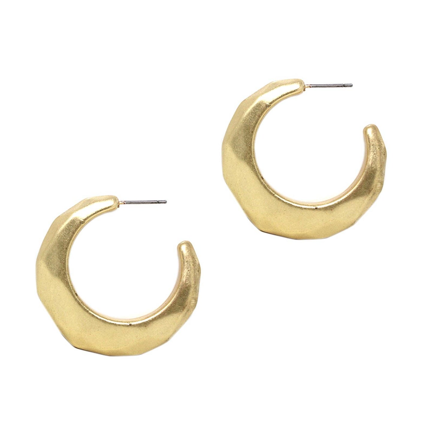 Monroe Faceted Hoop Earrings