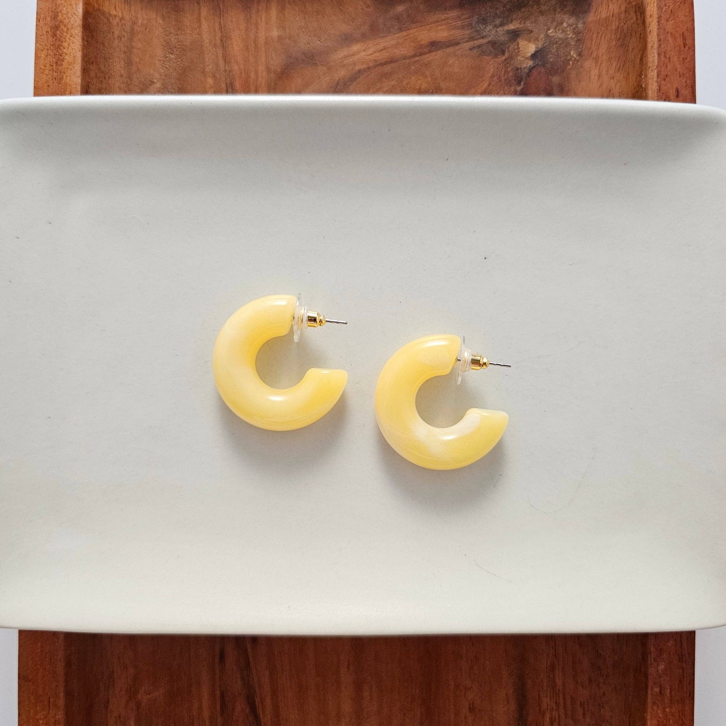 Chloe Hoops - Yellow