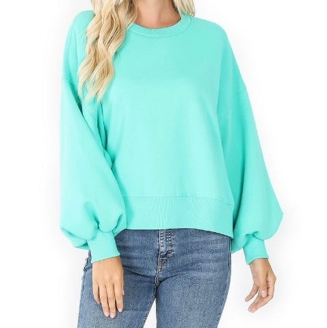 Mint Zenana Crewneck