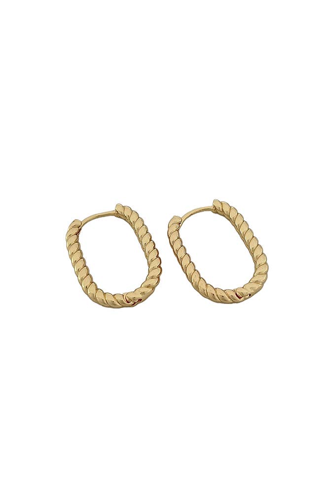 Huggie Textured Hoop Earring