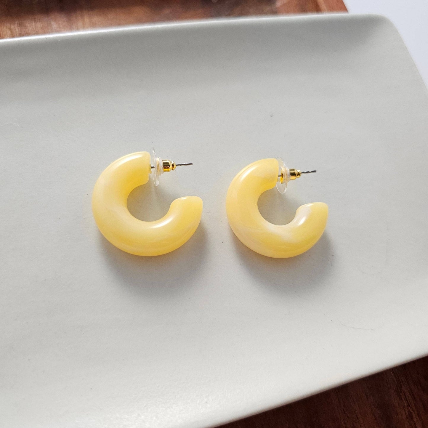 Chloe Hoops - Yellow