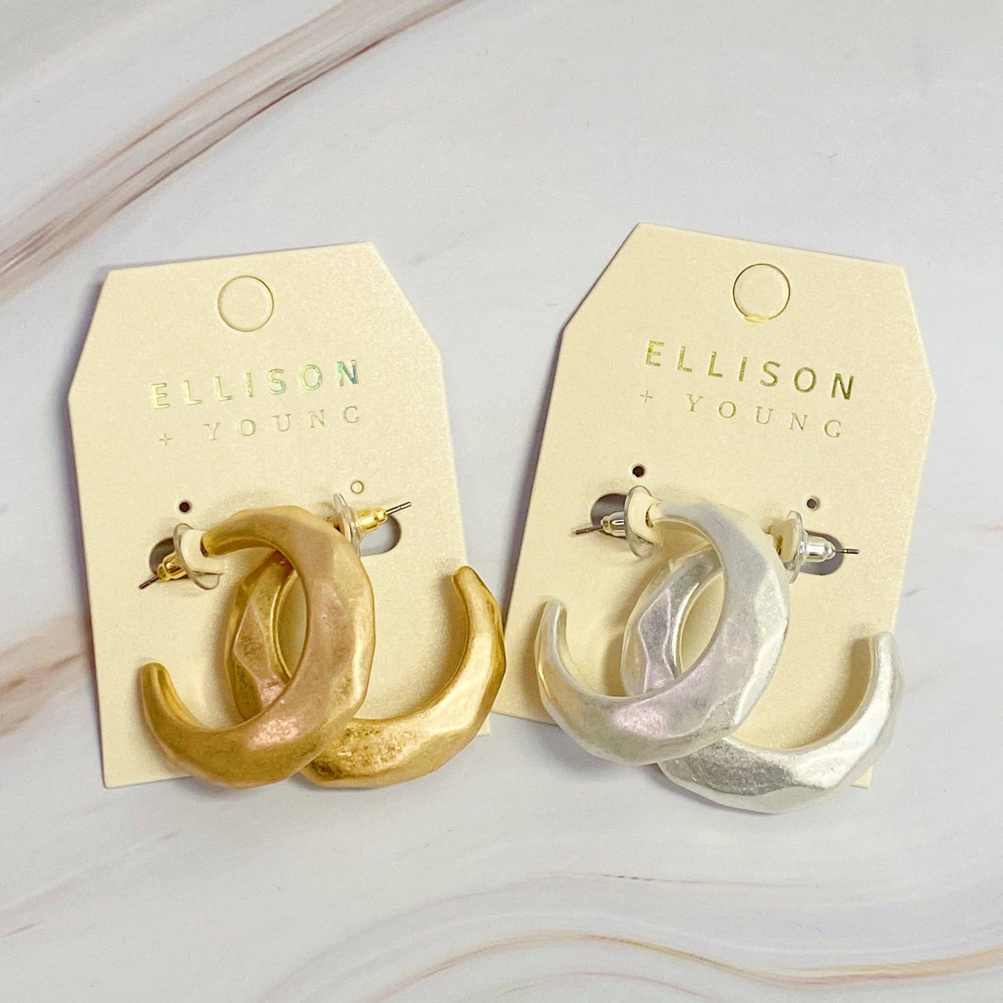 Monroe Faceted Hoop Earrings