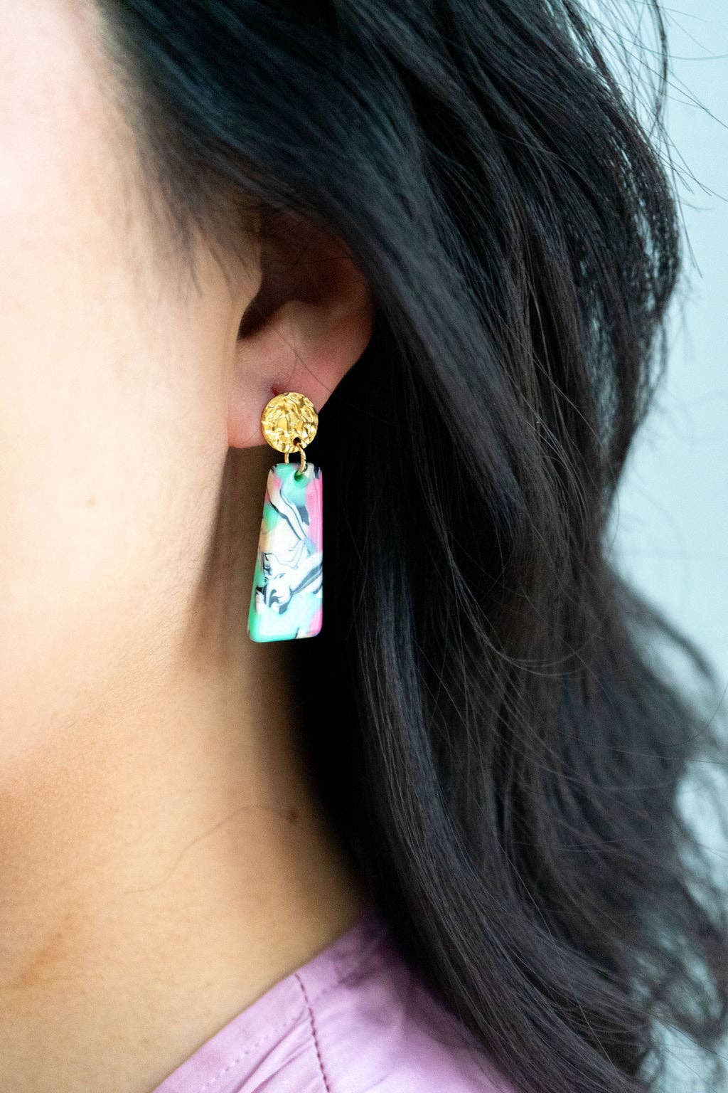 Mia Mini Earrings - 80's Pastel