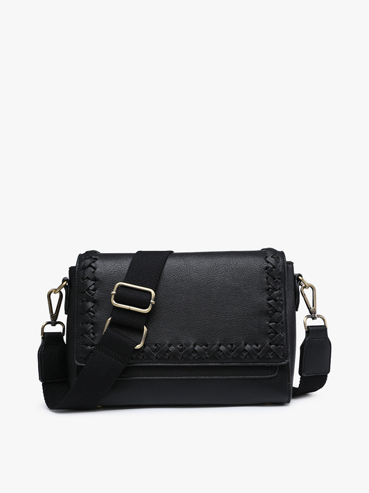 Francesca Whipstitch Flapover Crossbody