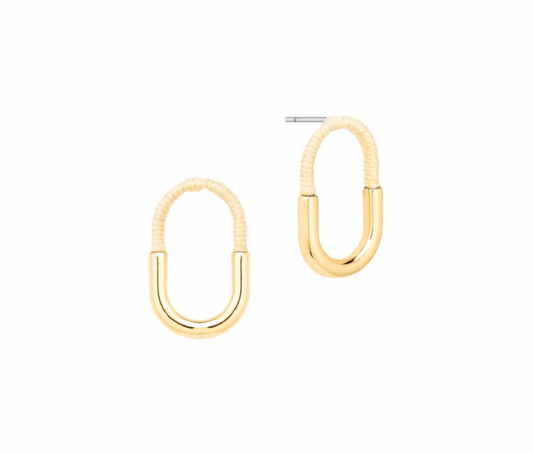 Natural Thread Oval Studs