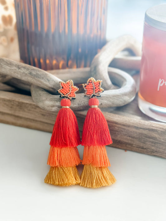 "Fall Festival" Tassel Earrings