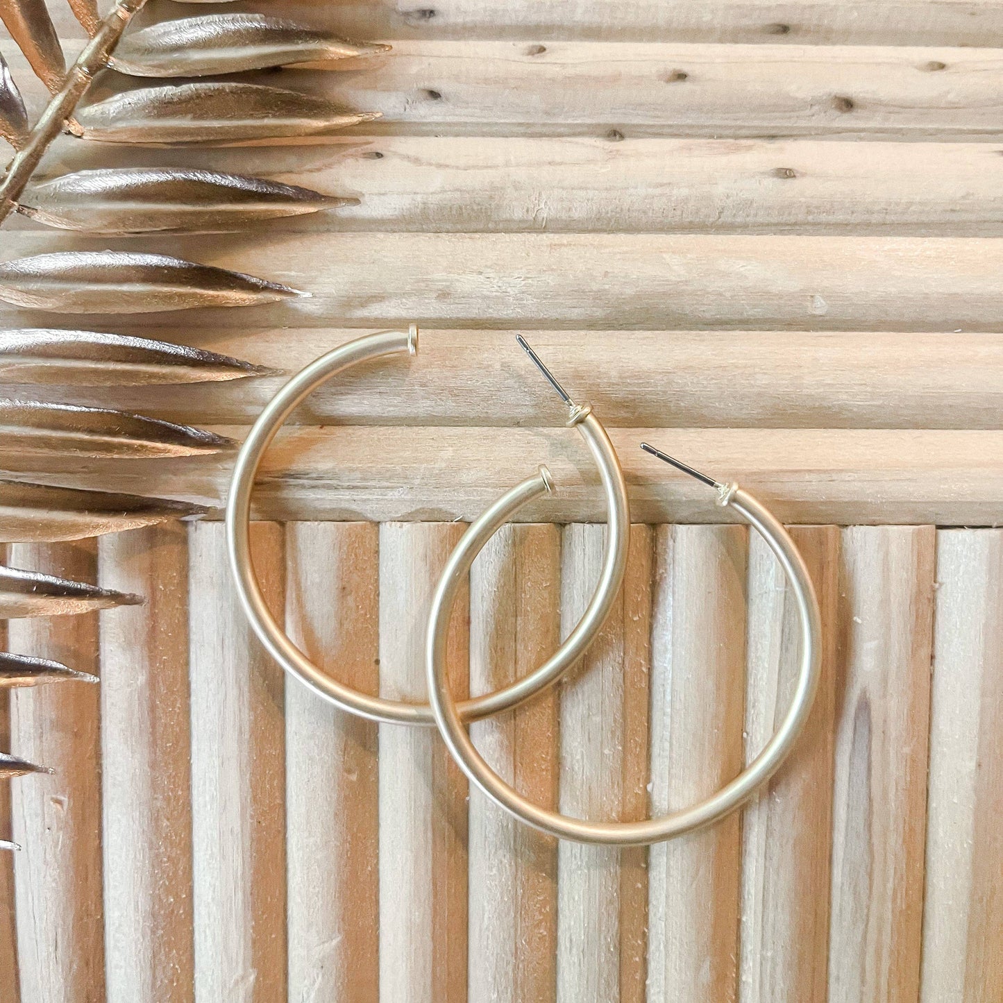 Mini Matte Gold Skinny Hoop