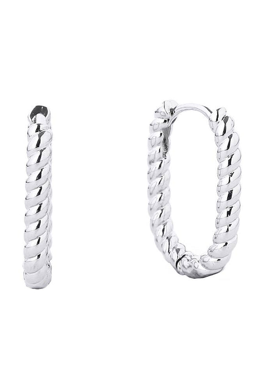 Huggie Textured Hoop Earring